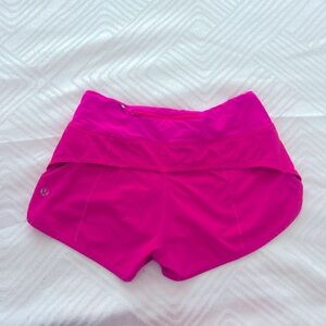 lululemon speed up shorts sonic pink